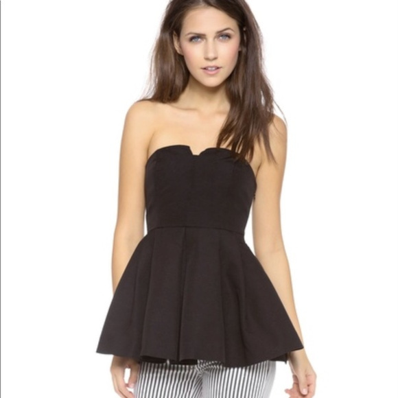 Elizabeth and James Tops - Elizabeth and James "Jill" Strapless peplum top